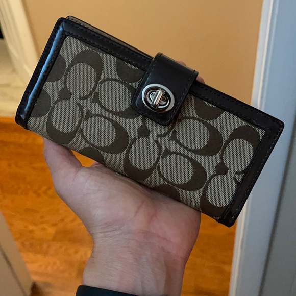 Brown Coach wallet. Used once or twice. - Picture 1 of 4
